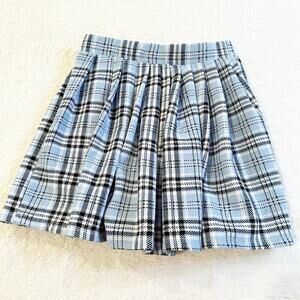 Olivia Kay Blue Plaid Skort sz L (10/12)